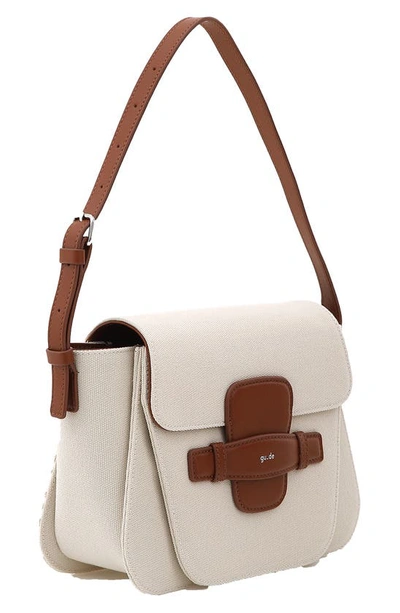 Shop Gu-de Hardi Leather Shoulder Bag In Powder / Cinnamon