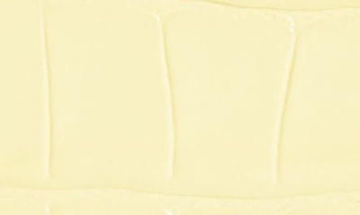 Shop Alexander Mcqueen Skull Croc Embossed Leather Card Case In Pollen Yellow