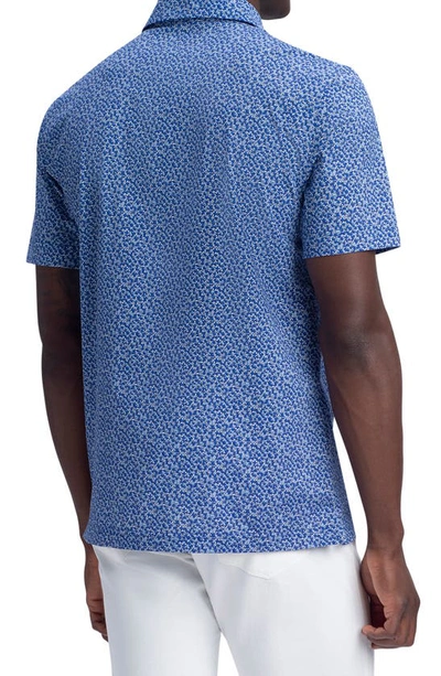 Shop Bugatchi Ooohcotton® Print Polo In Classic Blue