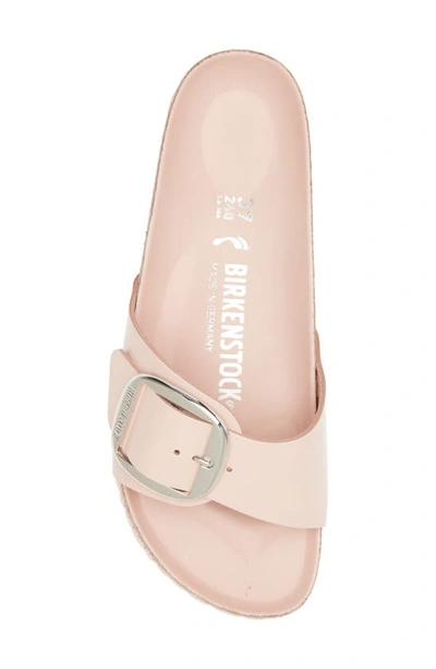 Shop Birkenstock Madrid Big Buckle Slide Sandal In High Shine Light Rose
