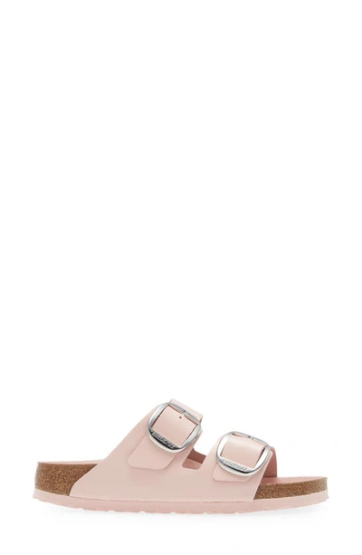 Shop Birkenstock Arizona Big Buckle Slide Sandal In High Shine Light Rose