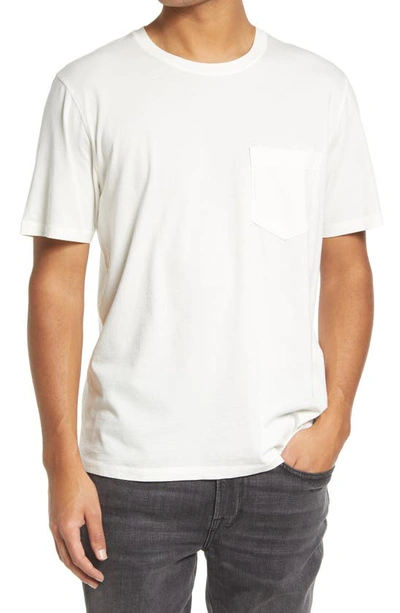 Shop Billy Reid Washed Organic Cotton Pocket T-shirt In White