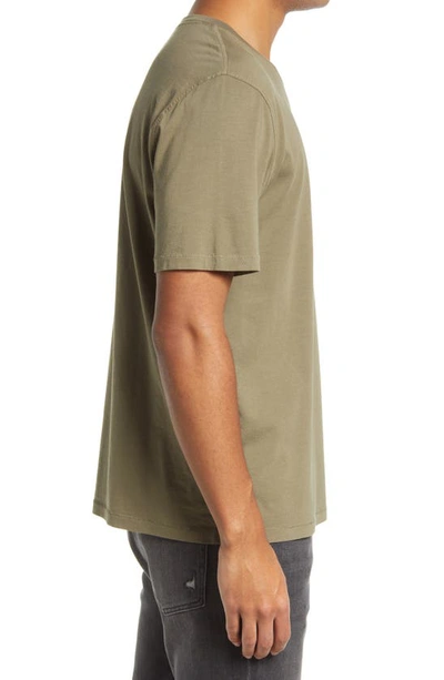 Billy Reid Washed Organic Cotton Pocket T-shirt In Moss
