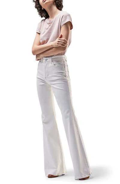 Shop Lee High Waist Flare Jeans In Bone