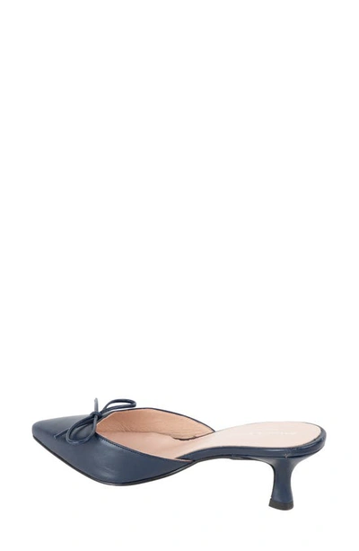 Patricia Green Montauk Kitten Heel Mule In Navy