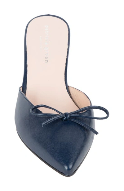 Patricia Green Montauk Kitten Heel Mule In Navy