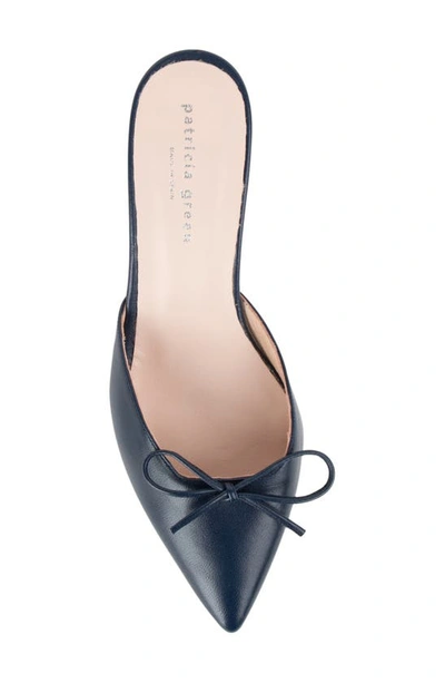 Patricia Green Montauk Kitten Heel Mule In Navy