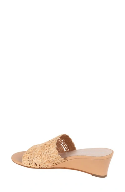Patricia Green Siesta Raffia Wedge Slide Sandal In Natural