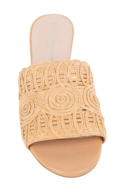 Patricia Green Siesta Raffia Wedge Slide Sandal In Natural