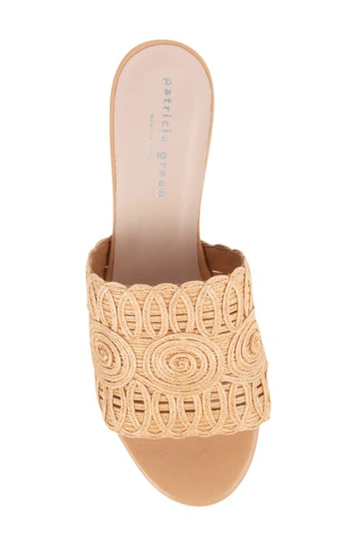 Patricia Green Siesta Raffia Wedge Slide Sandal In Natural