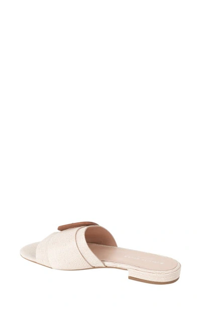 Patricia Green Venice Buckle Slide Sandal In Cream