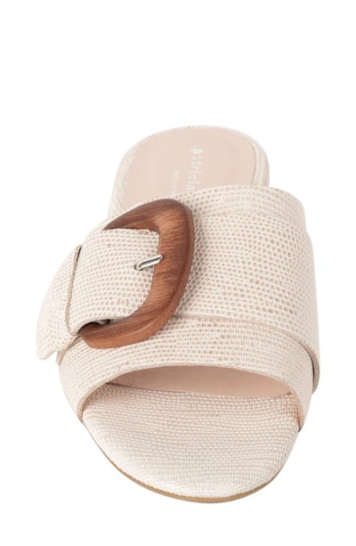 Patricia Green Venice Buckle Slide Sandal In Cream