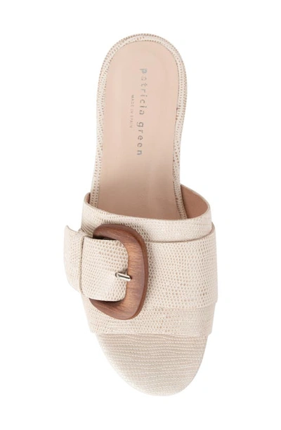 Patricia Green Venice Buckle Slide Sandal In Cream