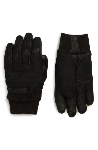 Shop Canada Goose Waterproof Down Gloves In Black Heather