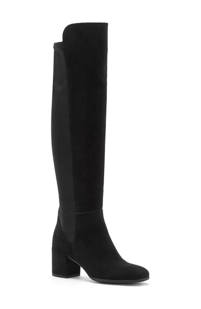 Shop La Canadienne Julia Waterproof Knee High Boot In Black Suede