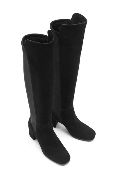 Shop La Canadienne Julia Waterproof Knee High Boot In Black Suede