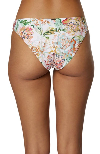 O'neill Arden Floral Rockley Reversible Bikini Bottoms In Vanilla