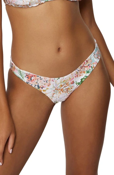 O'neill Arden Floral Rockley Reversible Bikini Bottoms In Vanilla