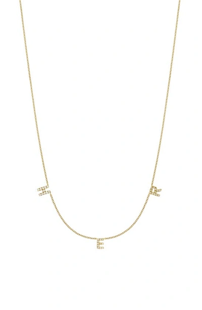 Shop Bony Levy Icon Personalized Diamond Charm Necklace In 18k Yellow Gold - 3 Charms