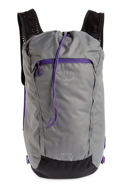 Shop Osprey Daylite Cinch Backpack In Medium Grey/ Dark Charcoal
