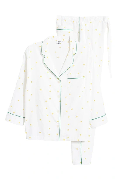 Shop Sleepy Jones Smiley® X  Marina Pajamas In White