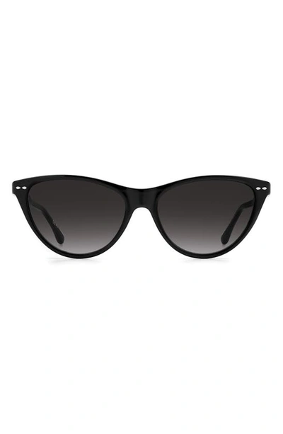 Shop Isabel Marant 58mm Gradient Cat Eye Sunglasses In Black / Grey Shaded