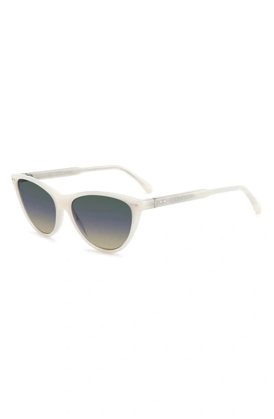 Shop Isabel Marant 58mm Gradient Cat Eye Sunglasses In Ivory / Blue Green