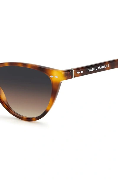 Shop Isabel Marant 58mm Gradient Cat Eye Sunglasses In Havana / Gray Brown