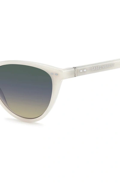 Shop Isabel Marant 58mm Gradient Cat Eye Sunglasses In Ivory / Blue Green