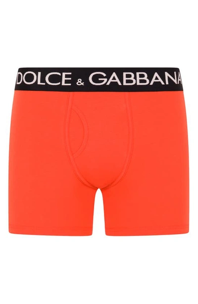 Shop Dolce & Gabbana Boxer Briefs In Rust Red