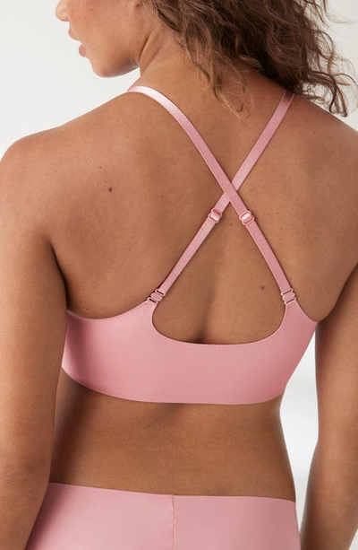 True & Co. True Body Triangle Convertible Strap Bralette In Rose