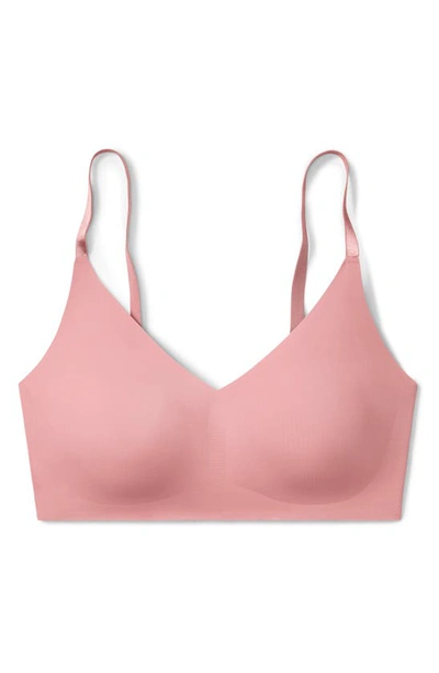 True & Co. True Body Triangle Convertible Strap Bralette In Rose