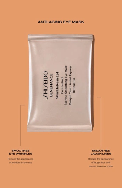 Shiseido Benefiance Wrinkleresist24 Pure Retinol Express Smoothing Eye Mask 12 Packettes X 2 Sheets