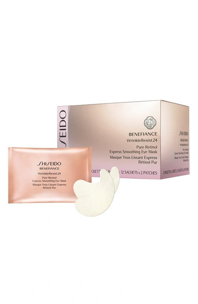 Shiseido Benefiance Wrinkleresist24 Pure Retinol Express Smoothing Eye Mask 12 Packettes X 2 Sheets