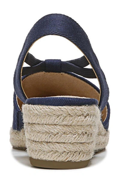 Shop Lifestride Katrina Espadrille Slingback Wedge Pump In Navy Fabric