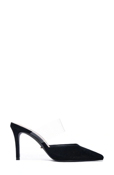42 Gold Ronnie Pointed Toe Mule In Black