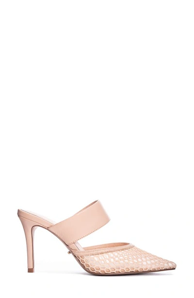 42 Gold Ronnie Pointed Toe Mule In Nude