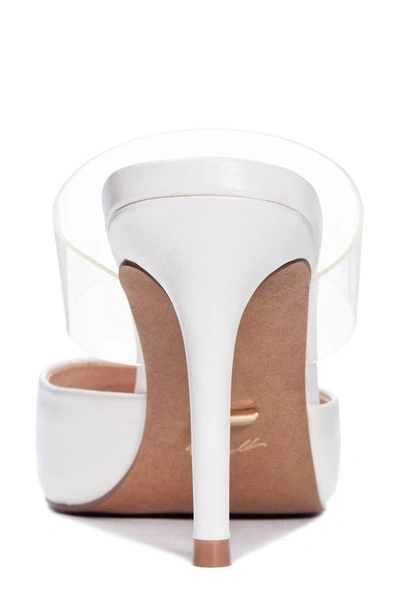42 Gold Ronnie Pointed Toe Mule In White