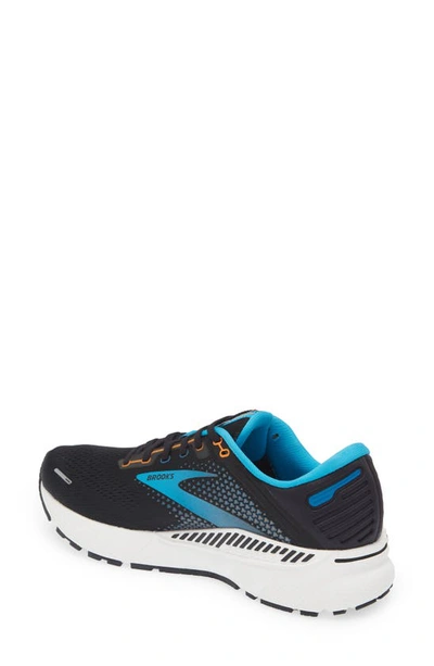 Shop Brooks Adrenaline Gts 21 Running Shoe In Black/ Blue