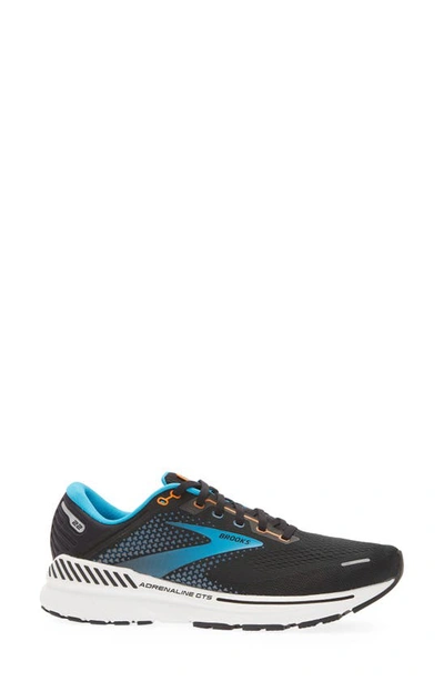 Shop Brooks Adrenaline Gts 21 Running Shoe In Black/ Blue