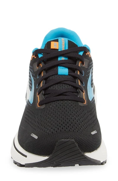 Shop Brooks Adrenaline Gts 21 Running Shoe In Black/ Blue