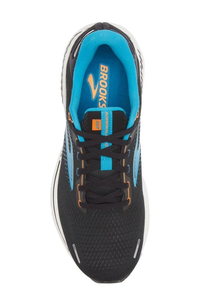 Brooks Adrenaline Gts 21 Running Shoe In Black/ Blue