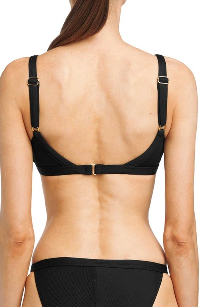 Robin Piccone Amy Triangle Bikini Top In Licorice