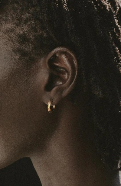 Sophie Buhai Small Ridge Hoop Earrings In 18k Gold Vermeil