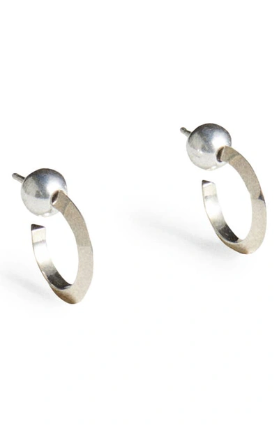 Shop Sophie Buhai Small Ridge Hoop Earrings In Sterling Silver