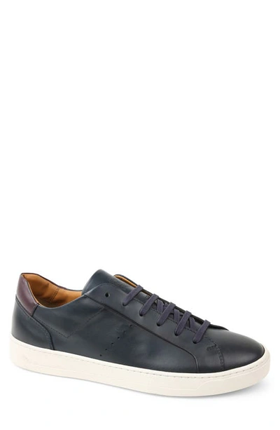 Shop Bruno Magli Dante Oxford Sneaker In Navy Calf