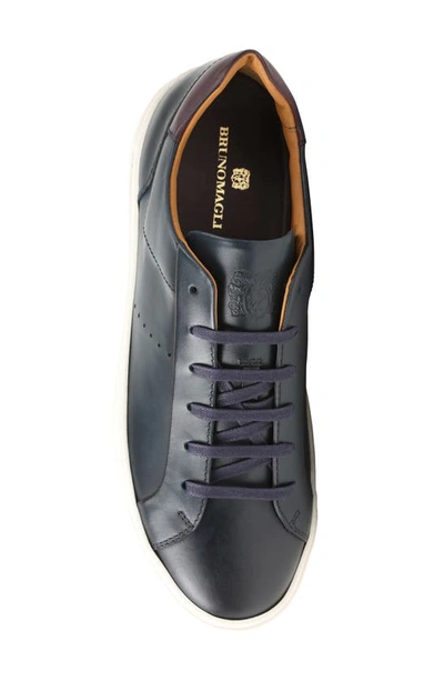 Shop Bruno Magli Dante Oxford Sneaker In Navy Calf