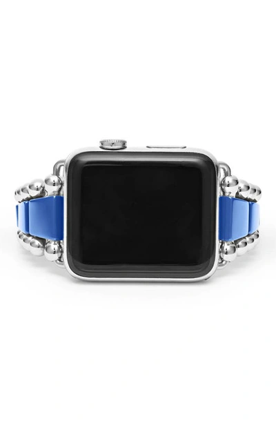 Shop Lagos Smart Caviar Ceramic & Sterling Silver Apple Watch® Band In Ultramarine