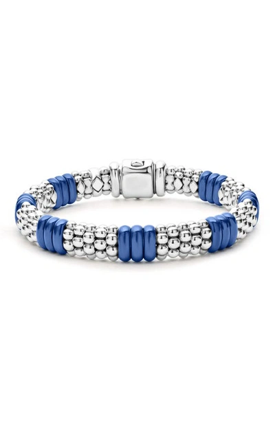 Shop Lagos Blue Caviar Station Rope Bracelet In Ultramarine