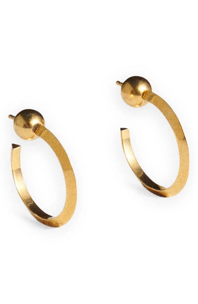 Shop Sophie Buhai Large Ridge Hoop Earrings In 18k Gold Vermeil